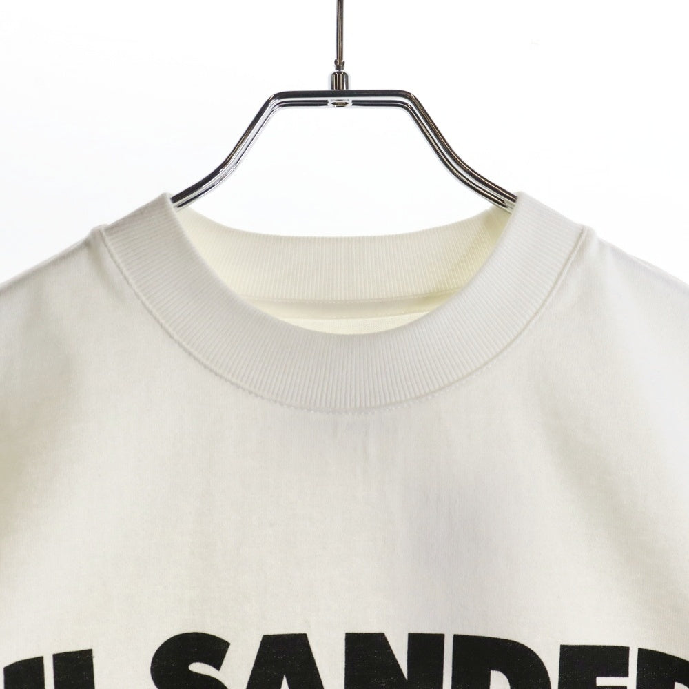 JIL SANDER(ジルサンダー) ドロップショルダー ロゴプリント Tシャツ 半袖カットソー ホワイト JSPS707050