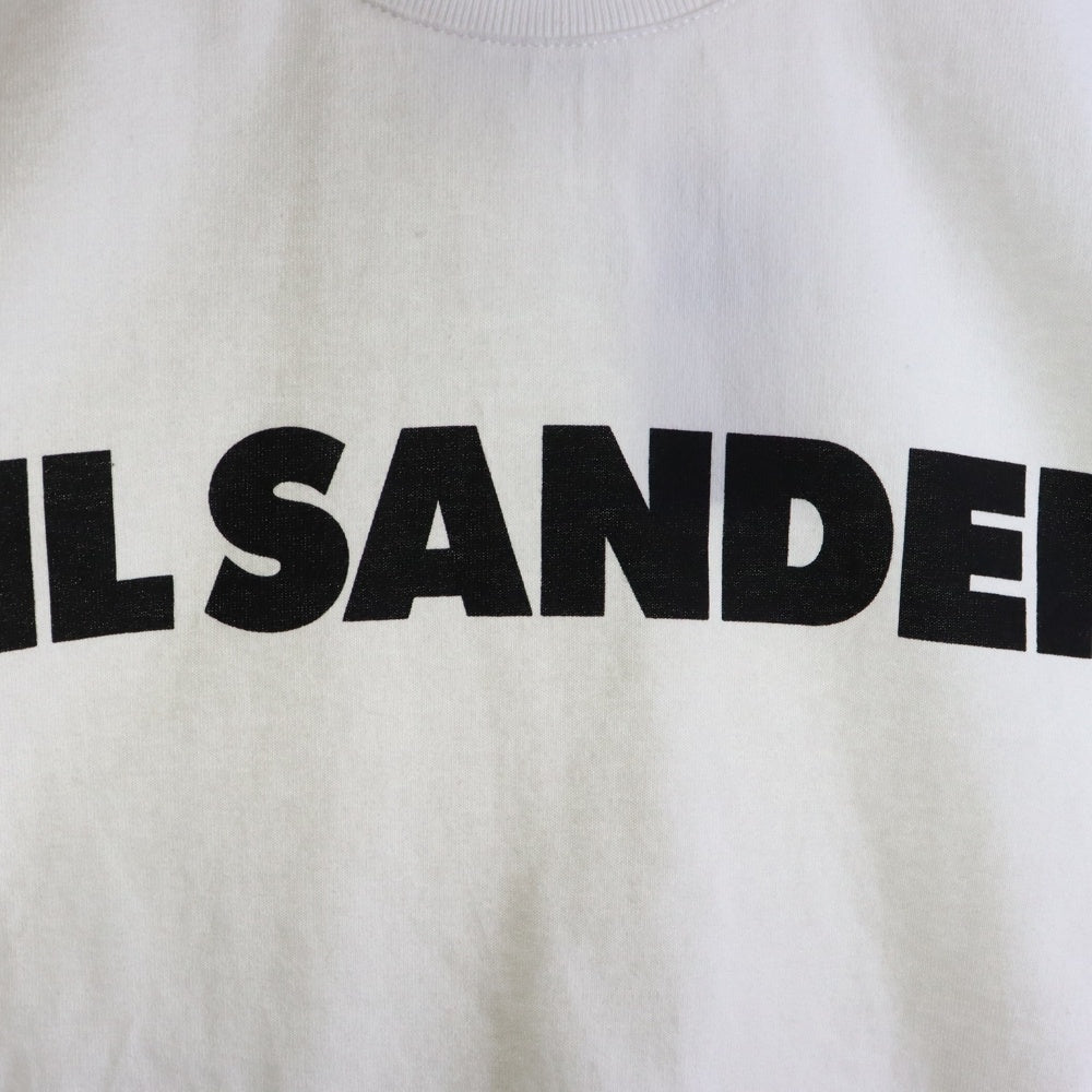 JIL SANDER(ジルサンダー) ドロップショルダー ロゴプリント Tシャツ 半袖カットソー ホワイト JSPS707050