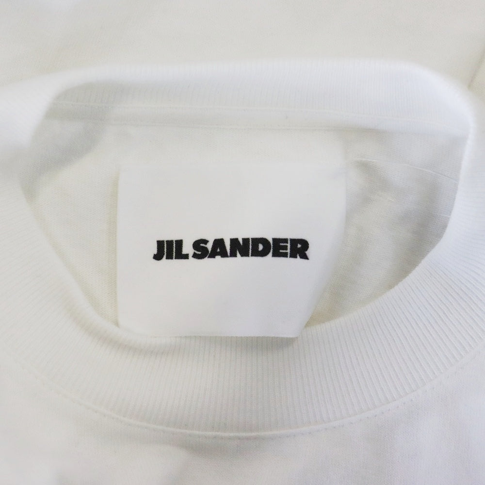 JIL SANDER(ジルサンダー) ドロップショルダー ロゴプリント Tシャツ 半袖カットソー ホワイト JSPS707050