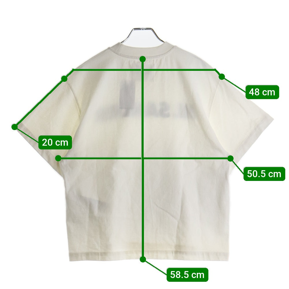 JIL SANDER(ジルサンダー) ドロップショルダー ロゴプリント Tシャツ 半袖カットソー ホワイト JSPS707050