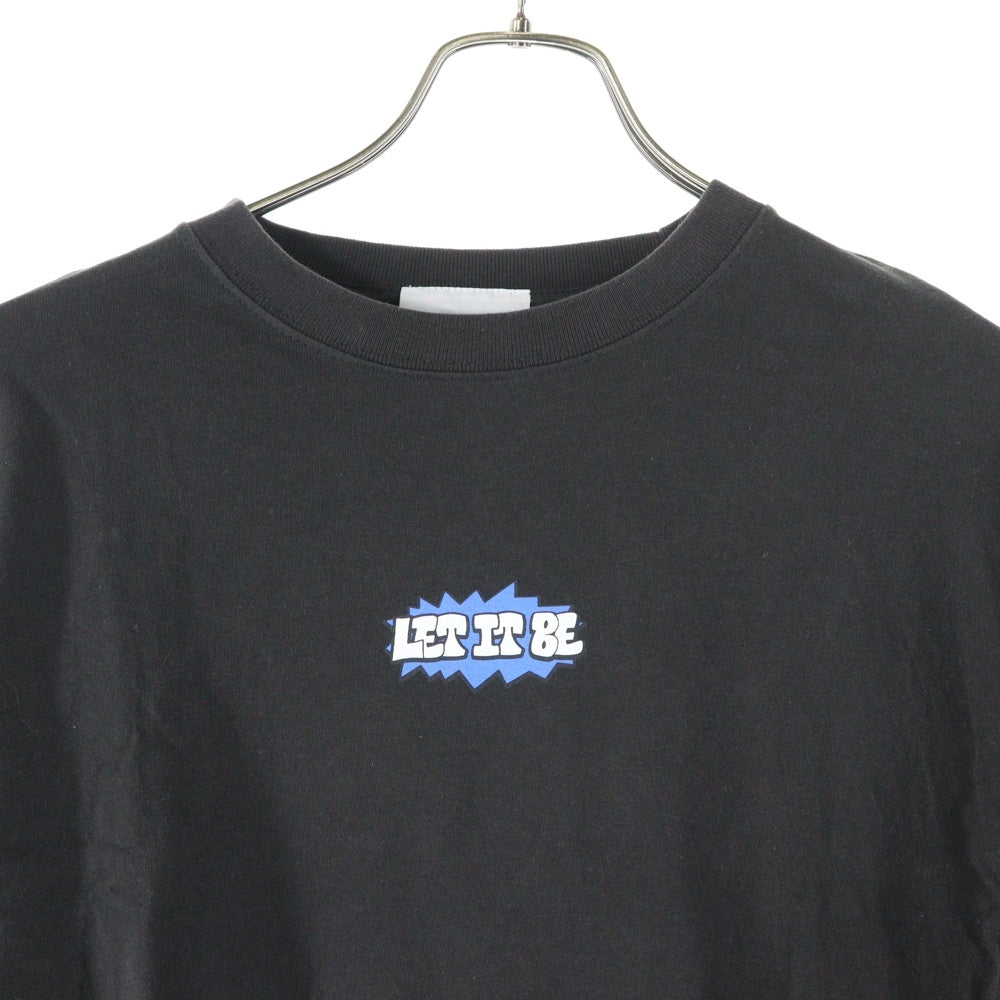 NO BRAND(ノーブランド) CHURCHILL DONE(チャーチルダン) 両面プリント クルーネック長袖Tシャツ カットソー ブラック