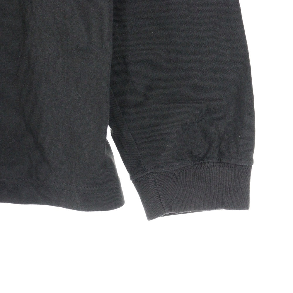 NO BRAND(ノーブランド) CHURCHILL DONE(チャーチルダン) 両面プリント クルーネック長袖Tシャツ カットソー ブラック