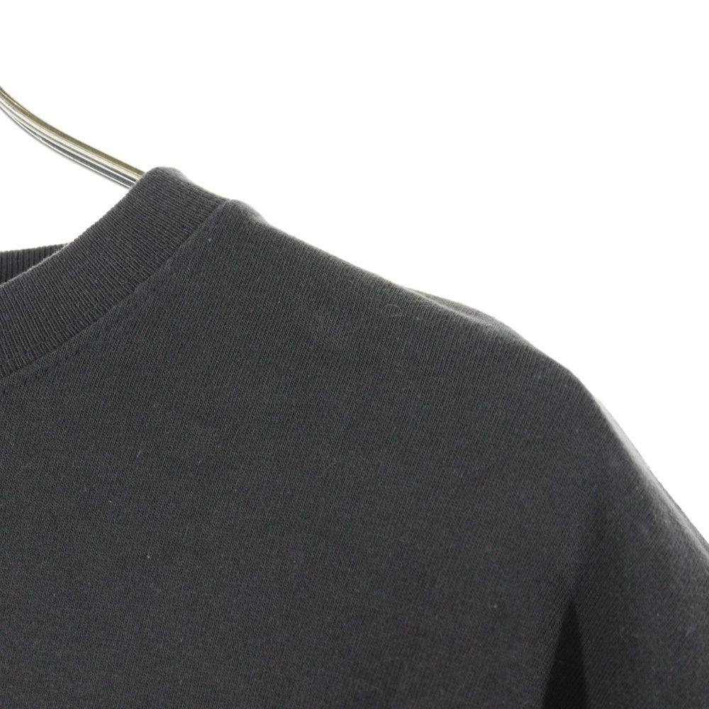 NO BRAND(ノーブランド) CHURCHILL DONE(チャーチルダン) 両面プリント クルーネック長袖Tシャツ カットソー ブラック