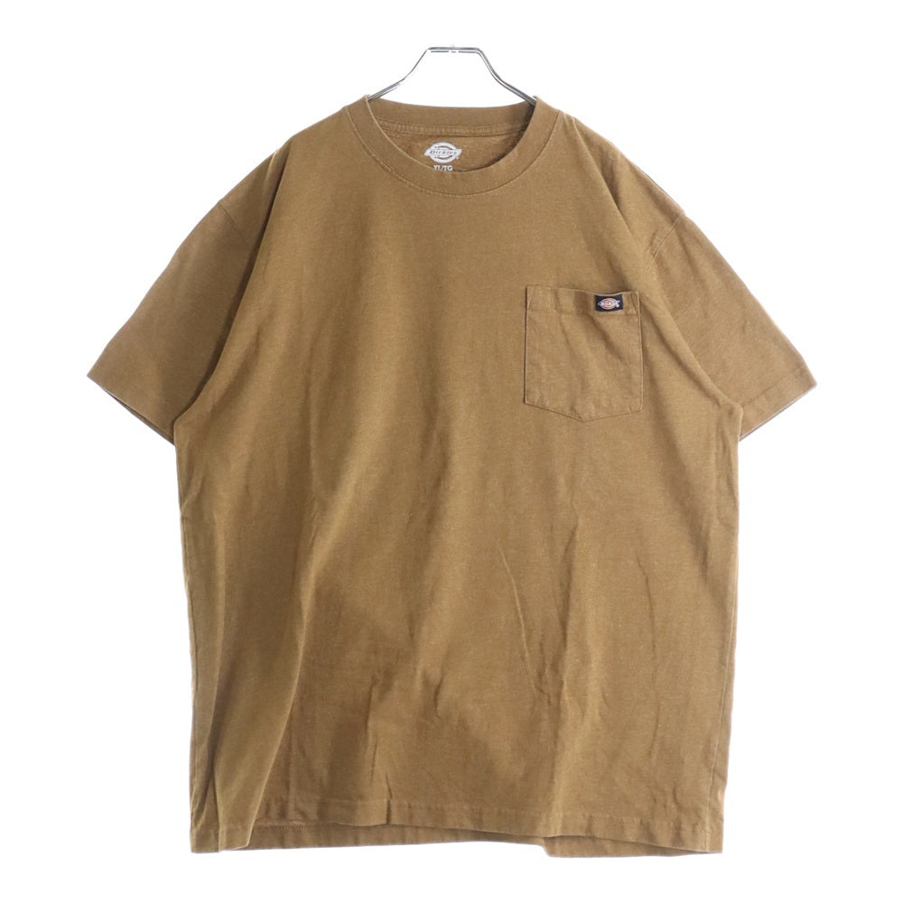 Dickies(ディッキーズ) フロントロゴ クルーネック半袖Tシャツ カットソー ブラウン P361180