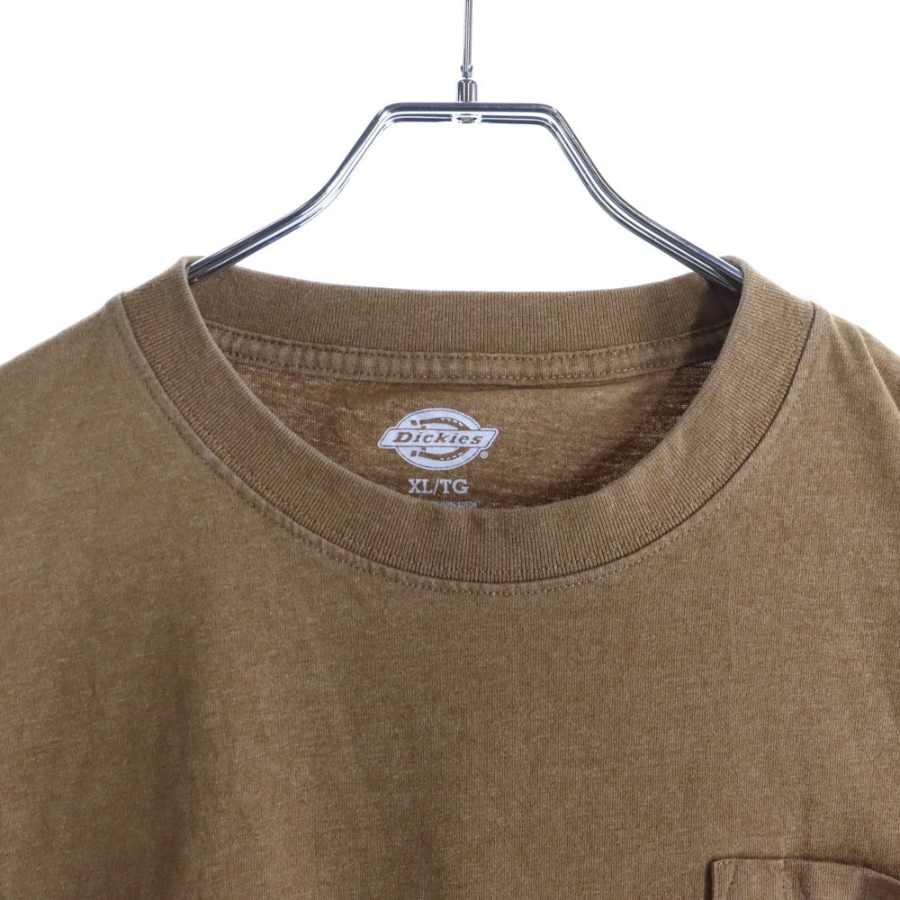 Dickies(ディッキーズ) フロントロゴ クルーネック半袖Tシャツ カットソー ブラウン P361180
