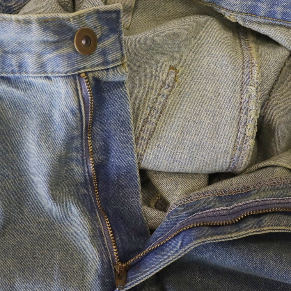 NO BRAND(ノーブランド) KUTIR(クティール) ワイドバギーデニムパンツ ジーンズ インディゴ KT125157BW