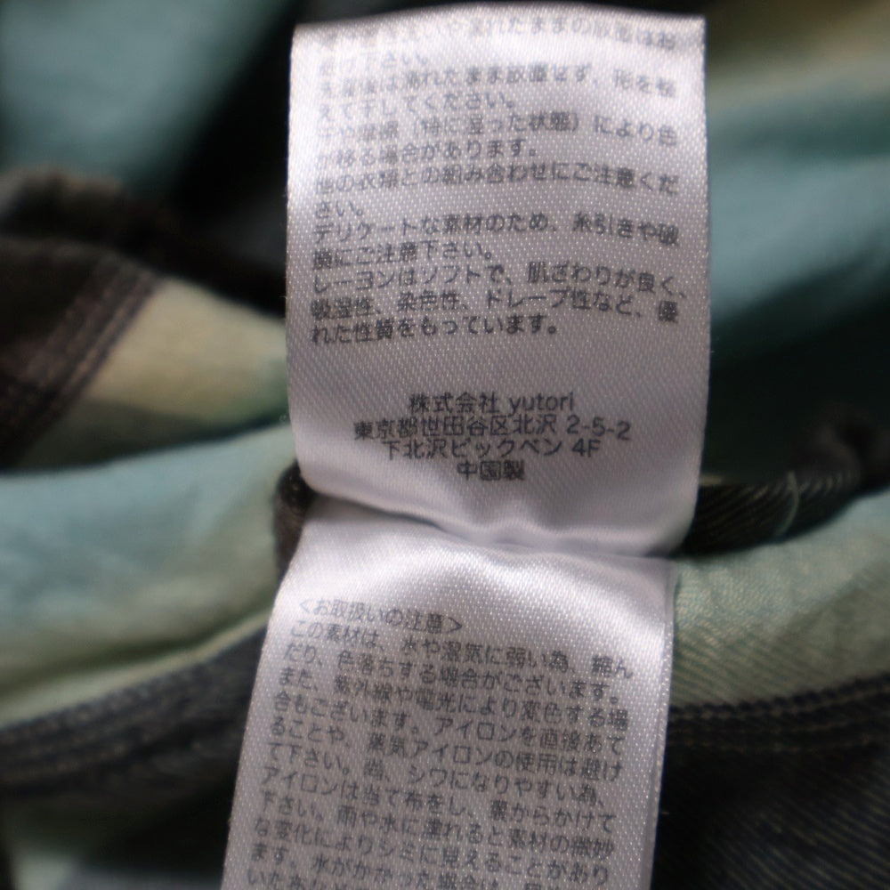 CAMPHOR WOOD(カンファーウッド) 24SS RAYON OMBRE ORIGINAL CHECK SHIRTS レーヨン オンブレ オリジナル チェックオープンカラーシャツ ブルー/ブラック CW0055