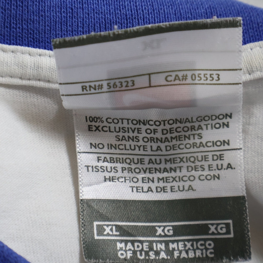 NIKE(ナイキ) KANSAS カンザス フロントプリント クルーネック半袖リンガーTシャツ カットソー ホワイト