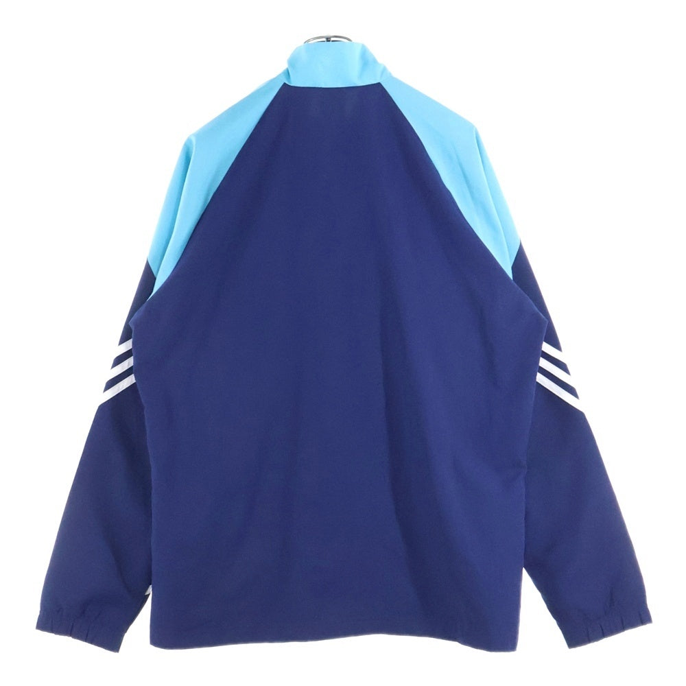 adidas(アディダス) フロントロゴ刺繍 サイドライン ジップアップトラックジャケット ジャージ ネイビー F49676 AGC002