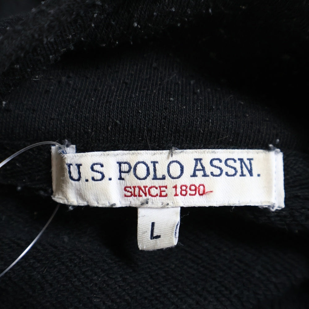 U.S. POLO ASSN.(ユーエスポロアッスン) ロゴ刺繍 ハーフジップスウェットトレーナー ブラック PLM23352WG