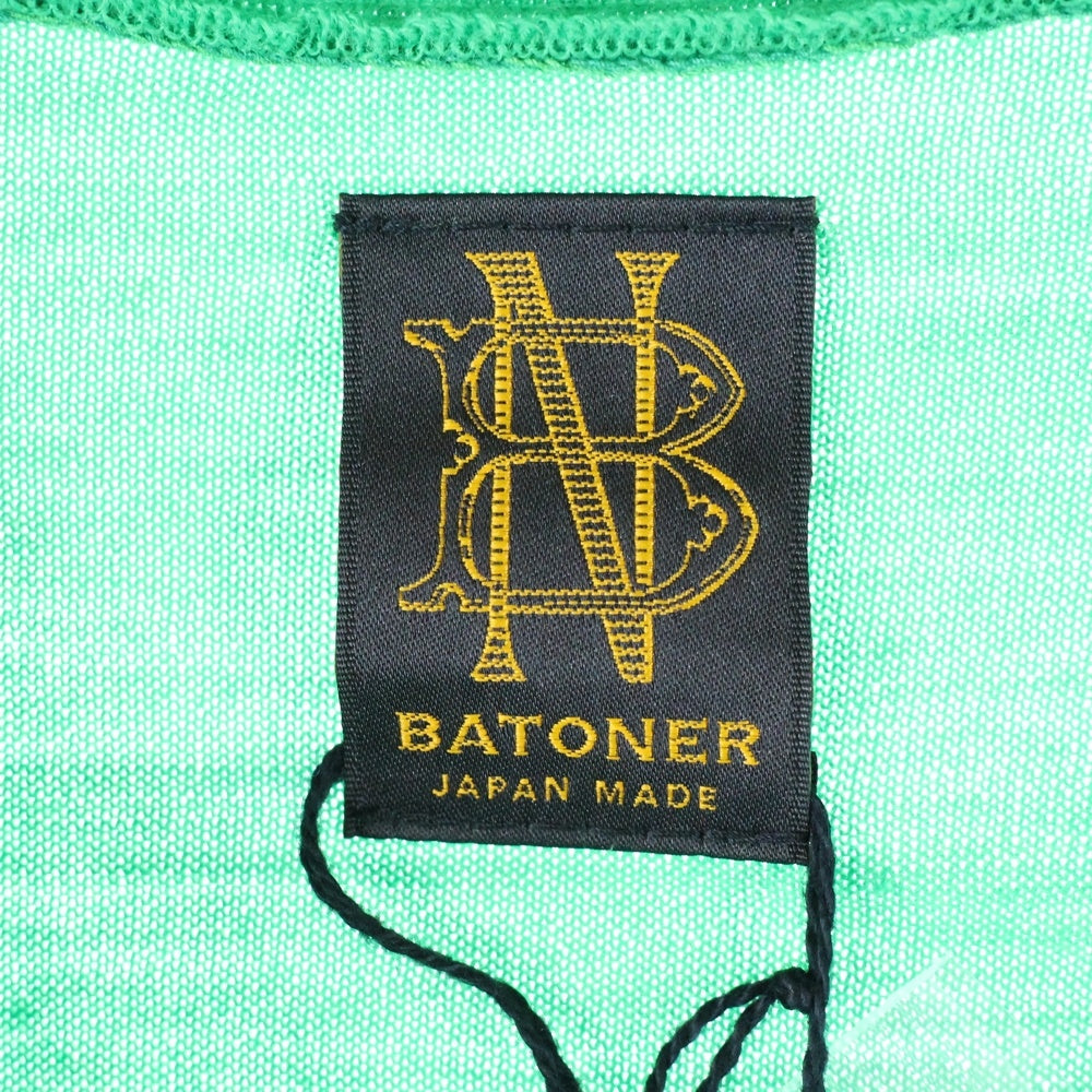 BATONER(バトナ―) 6B ウール ニット カーディガン レディース グリーン BN-20SL-028