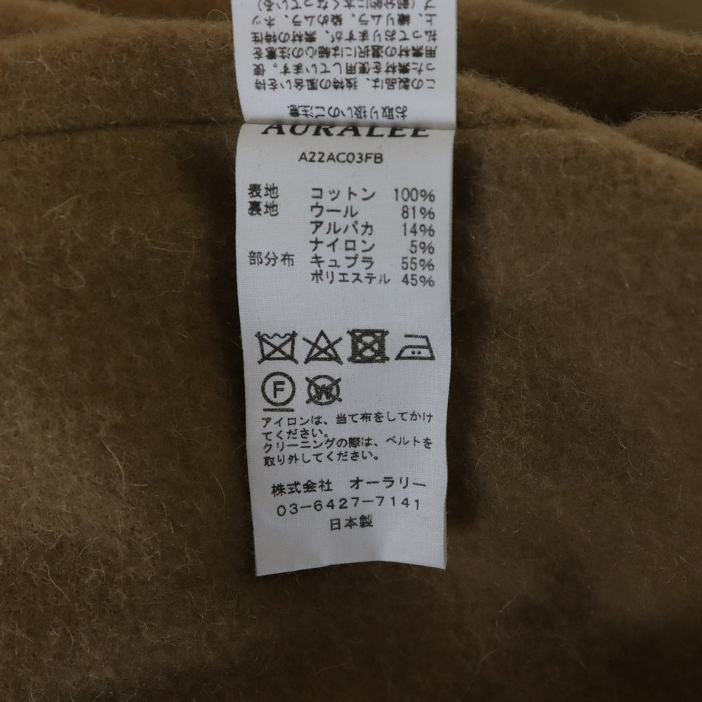 AURALEE(オーラリー) 22AW FINX HARD TWIST GABARDINE HOODED DOUBLE COAT フィンクス ハード トゥウィスト ギャバジン フーデッド ダブルトレンチコート レディース A22AC03FB