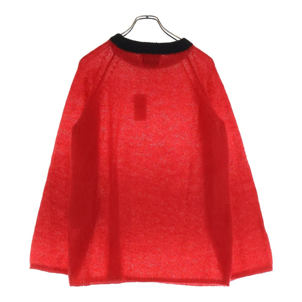 NOMA t.d.(ノーマティーディー) NOMA t.d. ノーマティーディー MOHAIR CREW NECK SWEATER モヘア クルーネック ニット スウェットレディース レッド N34-KN02