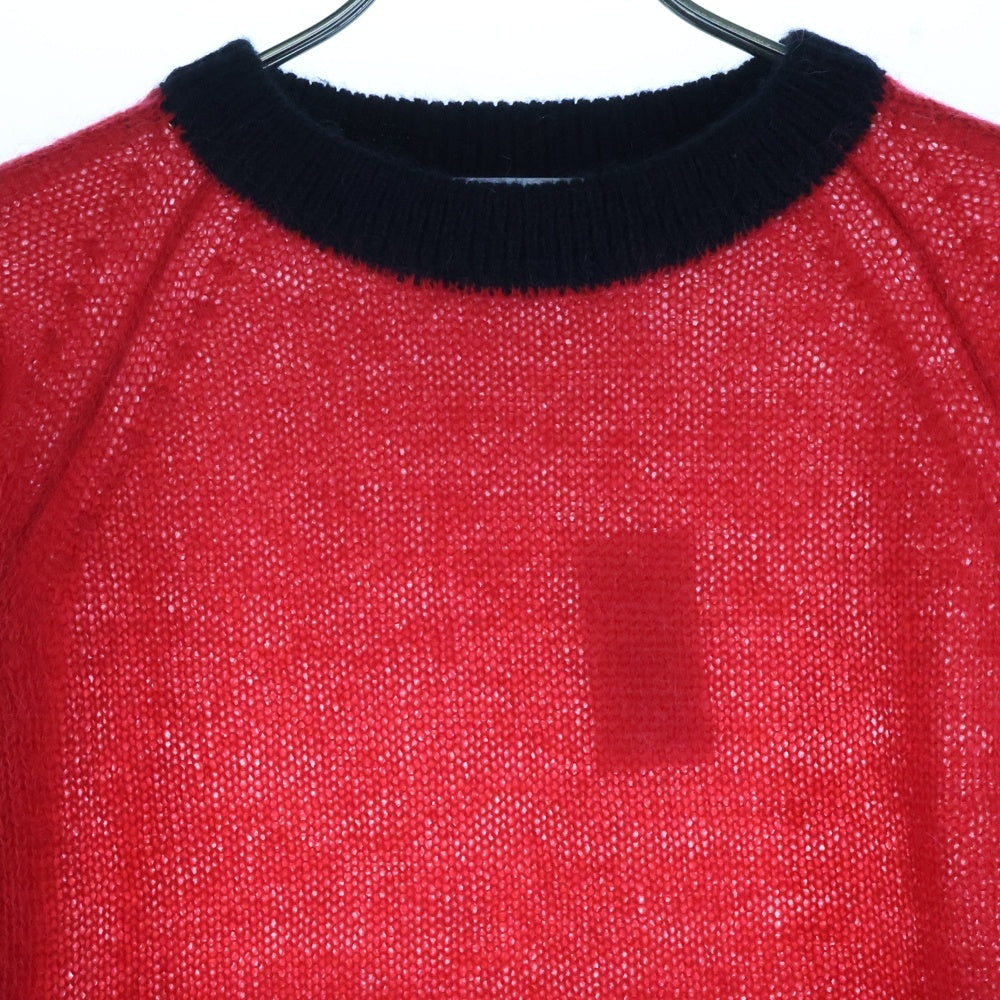 NOMA t.d.(ノーマティーディー) NOMA t.d. ノーマティーディー MOHAIR CREW NECK SWEATER モヘア クルーネック ニット スウェットレディース レッド N34-KN02