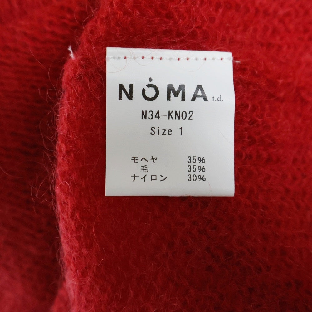 NOMA t.d.(ノーマティーディー) NOMA t.d. ノーマティーディー MOHAIR CREW NECK SWEATER モヘア クルーネック ニット スウェットレディース レッド N34-KN02