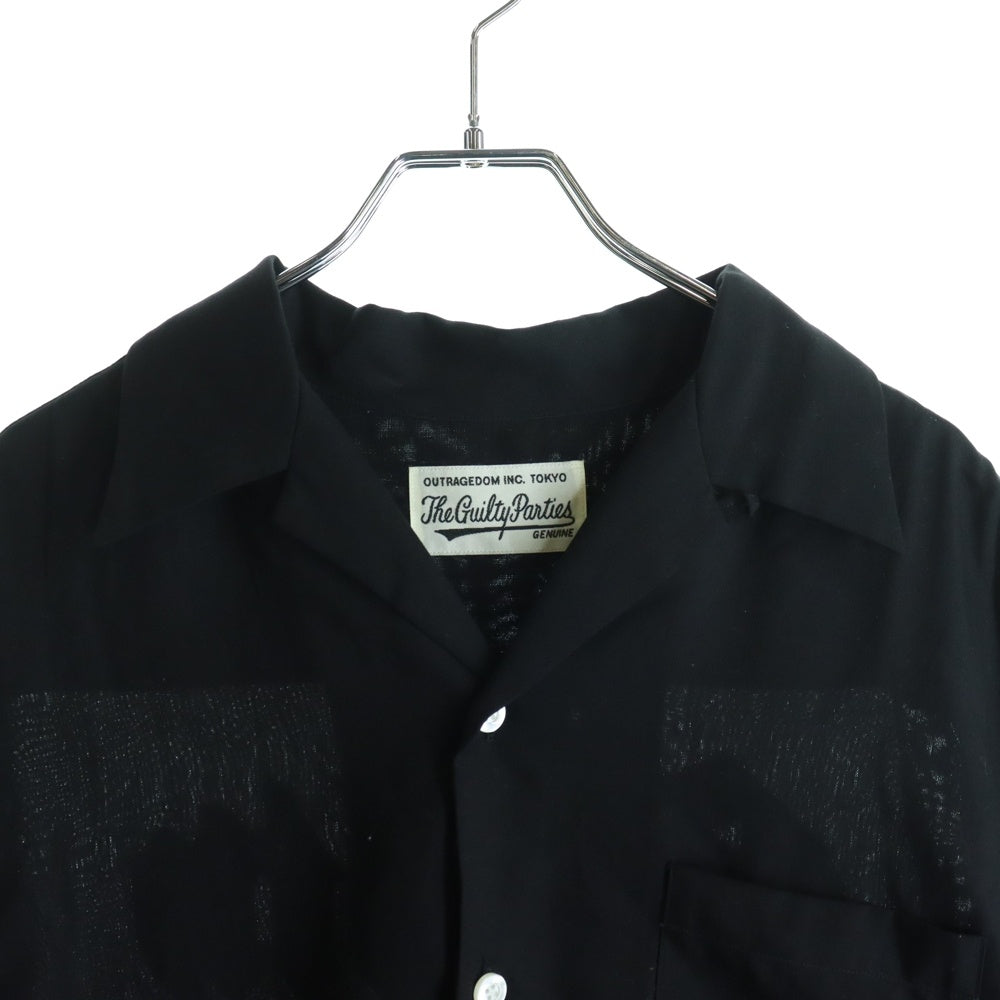 WACKO MARIA(ワコマリア) 21SS 50'S SHIRT S/S TYPE2 オープンカラー バックエンブロイダリー 半袖シャツ ブラック