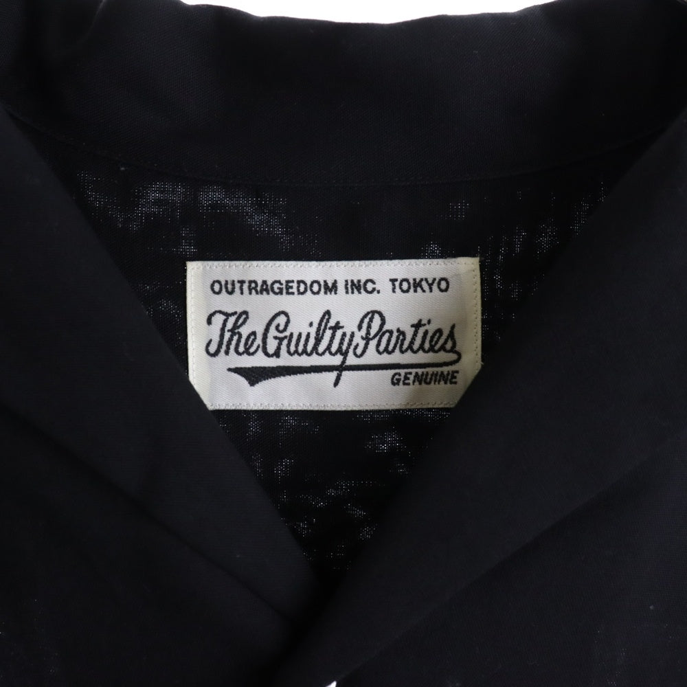 WACKO MARIA(ワコマリア) 21SS 50'S SHIRT S/S TYPE2 オープンカラー バックエンブロイダリー 半袖シャツ ブラック