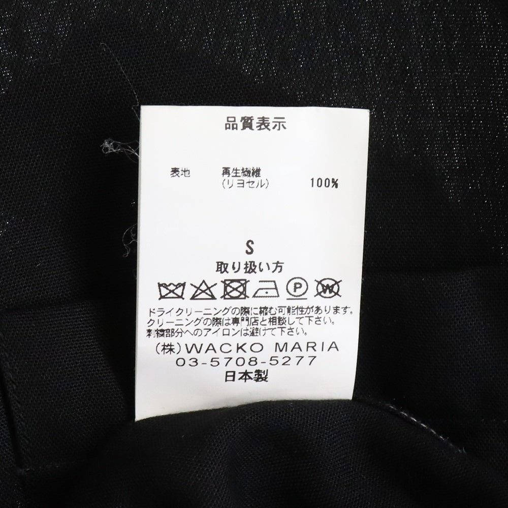 WACKO MARIA(ワコマリア) 21SS 50'S SHIRT S/S TYPE2 オープンカラー バックエンブロイダリー 半袖シャツ ブラック
