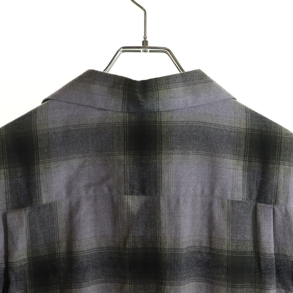 WACKO MARIA(ワコマリア) 23SS OMBRE CHECK OPEN COLLAR SHIRT オンブレチェック オープンカラー 半袖シャツ パープル