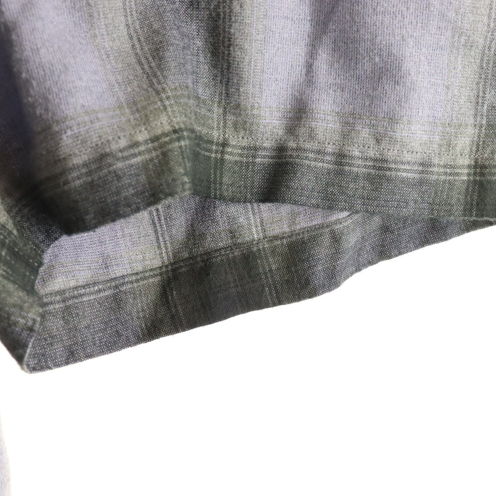 WACKO MARIA(ワコマリア) 23SS OMBRE CHECK OPEN COLLAR SHIRT オンブレチェック オープンカラー 半袖シャツ パープル