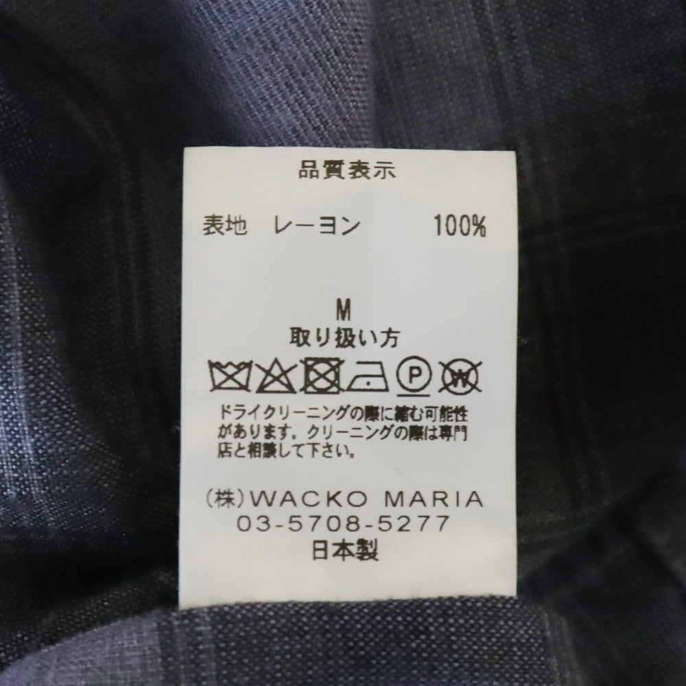 WACKO MARIA(ワコマリア) 23SS OMBRE CHECK OPEN COLLAR SHIRT オンブレチェック オープンカラー 半袖シャツ パープル