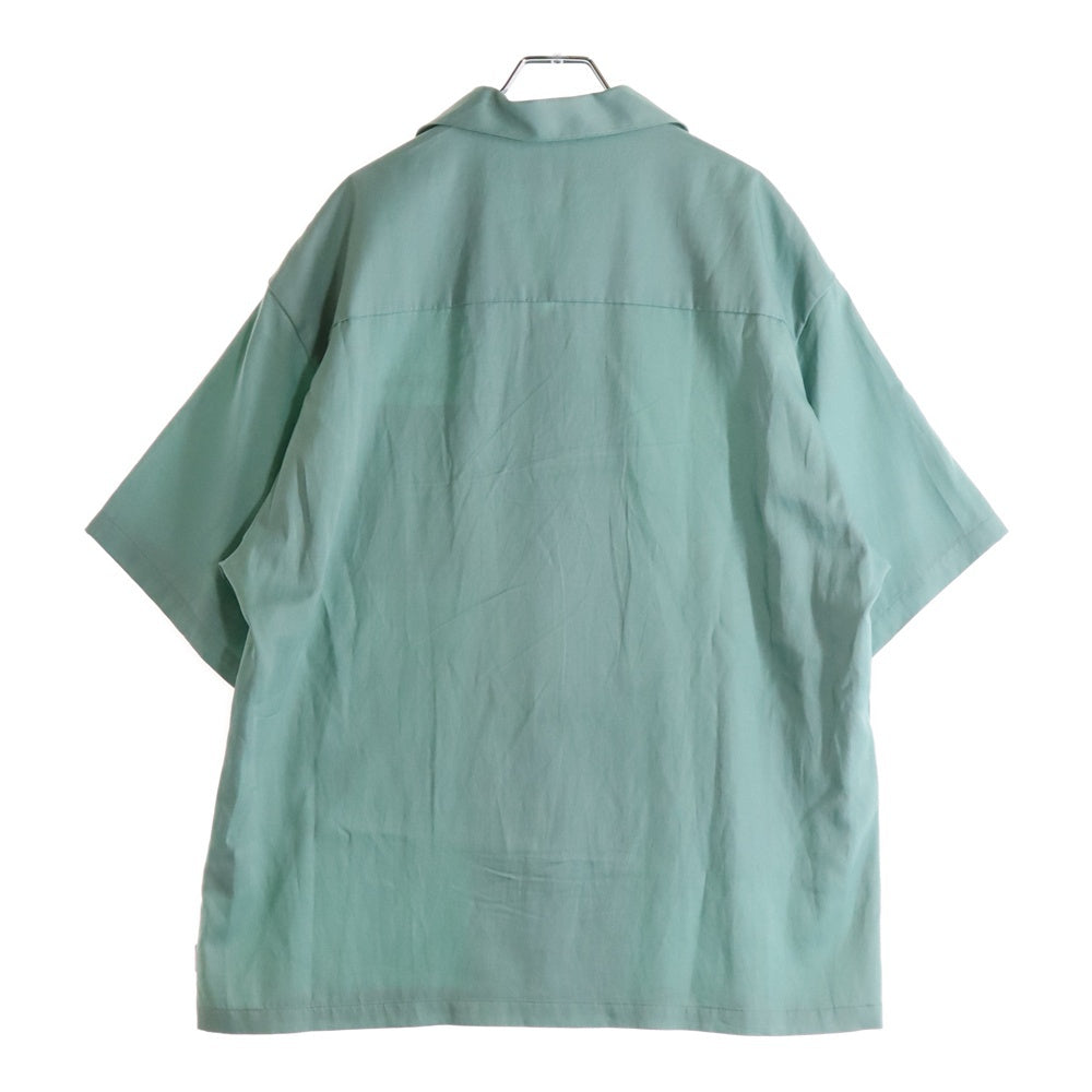 NEIGHBORHOOD(ネイバーフッド) 23SS SOLID-COLOR HAWAIIAN SHIRT ソリッドカラー チェストエンブロイダリー オープンカラー 半袖シャツ グリーン 231TSNH-SHM10