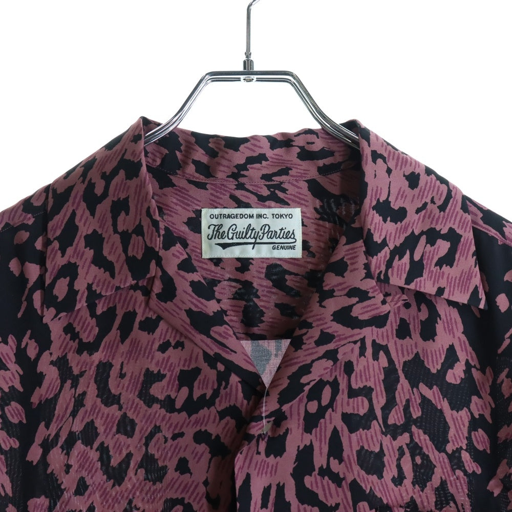 WACKO MARIA(ワコマリア) 23SS LEOPARD HAWAIIAN S/S レオパード柄 ハワイアン 半袖シャツ レッド