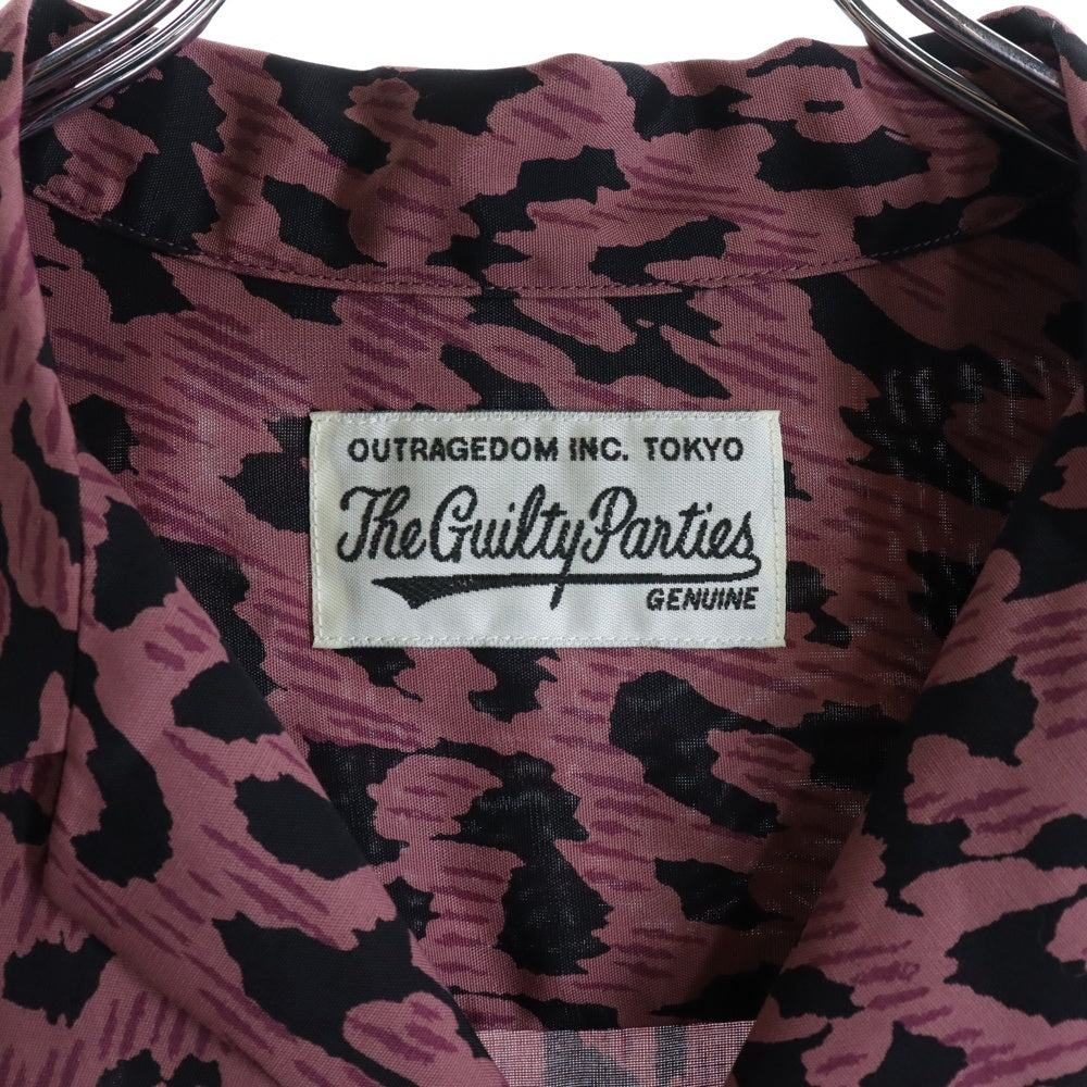 WACKO MARIA(ワコマリア) 23SS LEOPARD HAWAIIAN S/S レオパード柄 ハワイアン 半袖シャツ レッド