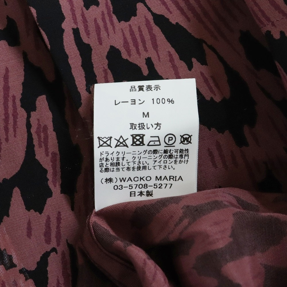 WACKO MARIA(ワコマリア) 23SS LEOPARD HAWAIIAN S/S レオパード柄 ハワイアン 半袖シャツ レッド