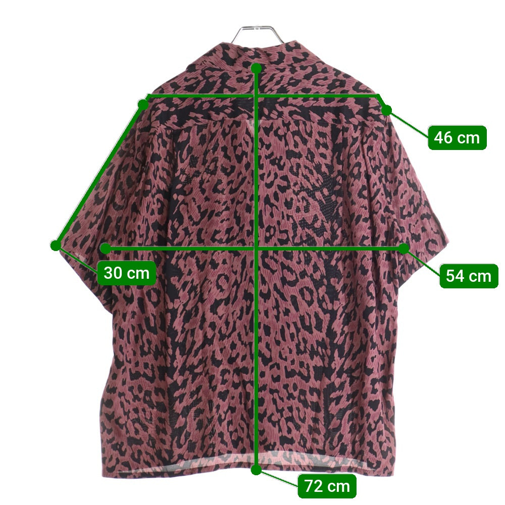 WACKO MARIA(ワコマリア) 23SS LEOPARD HAWAIIAN S/S レオパード柄 ハワイアン 半袖シャツ レッド