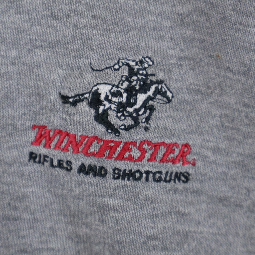 LEE(リー) 90S WINCHESTER ウィンチェスター 企業ロゴ刺繍 クルーネック スウェット トレーナー グレー