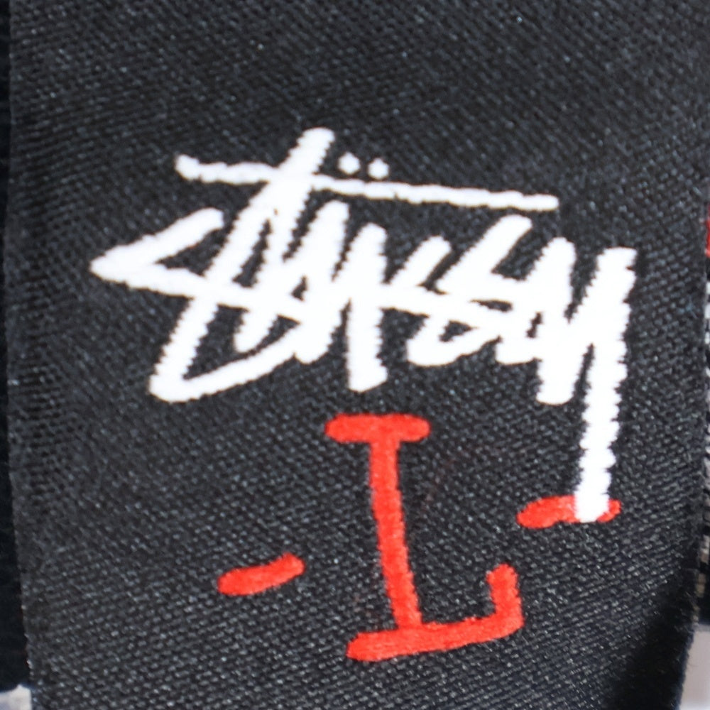 STUSSY(ステューシー) 中国製 両面ロゴプリント スウェット プルオーバーパーカー ブラック