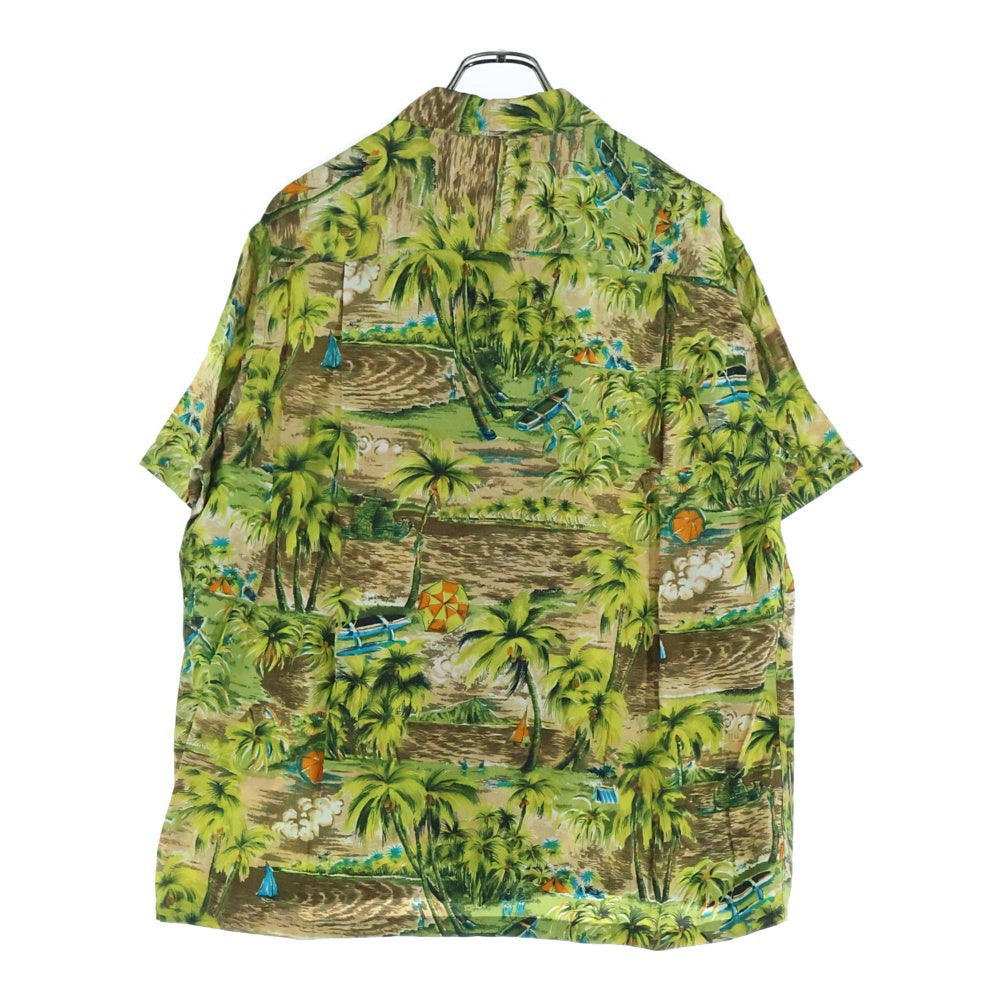VINTAGE(ヴィンテージ) 60S VINTAGE ALOHA SHIRTS HAND SCREENED 日本製 レーヨン 総柄 半袖ハワイアンシャツ アロハシャツ マルチカラー