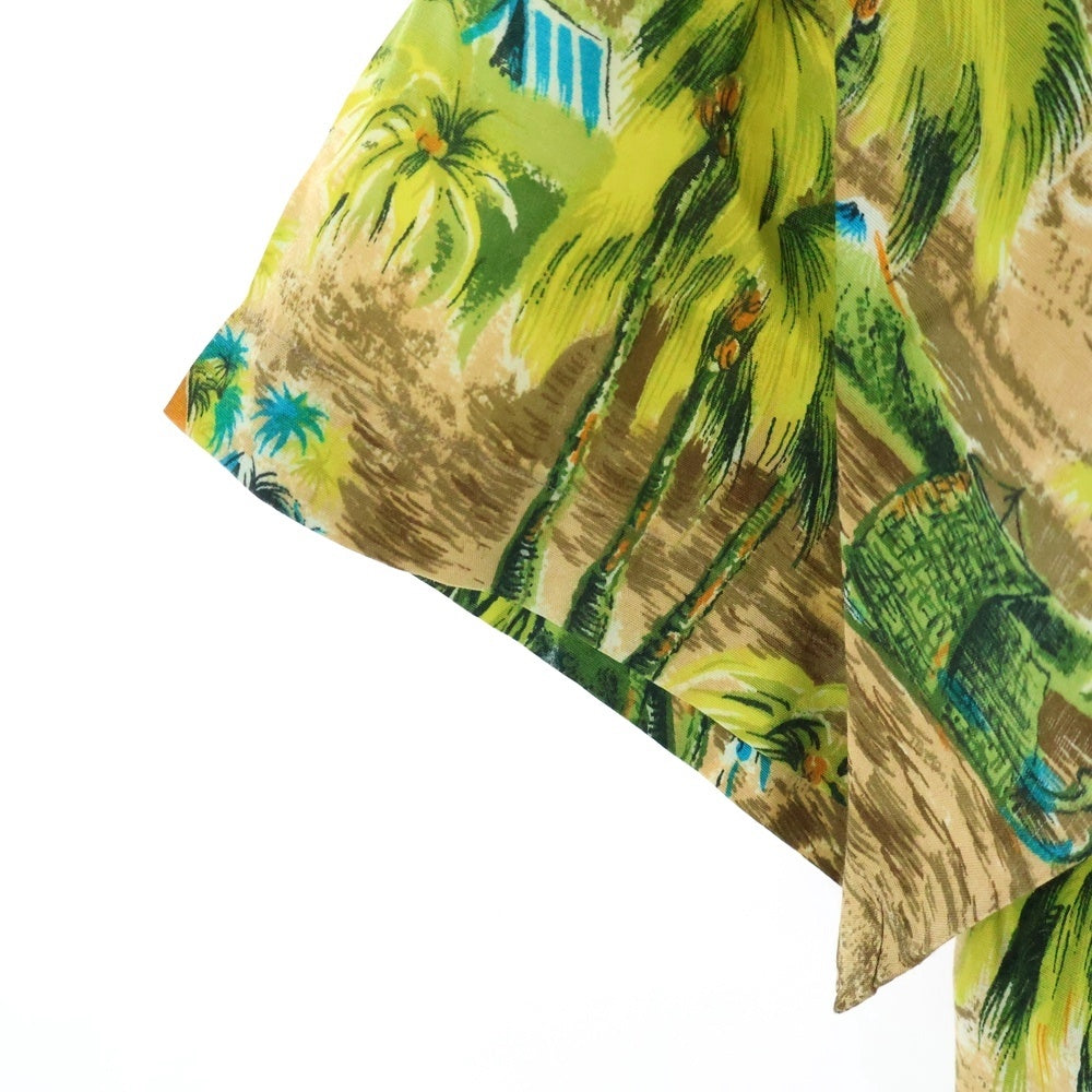 VINTAGE(ヴィンテージ) 60S VINTAGE ALOHA SHIRTS HAND SCREENED 日本製 レーヨン 総柄 半袖ハワイアンシャツ アロハシャツ マルチカラー