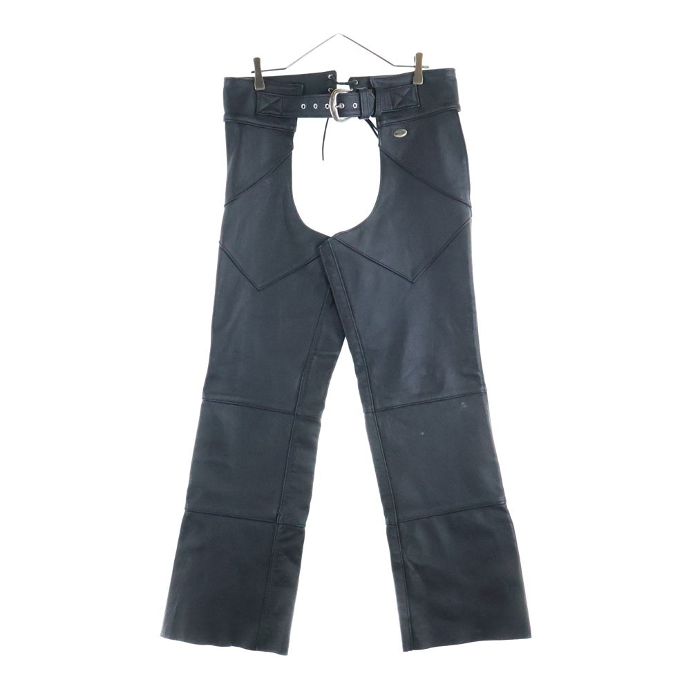 HARLEY DAVIDSON(ハーレーダビッドソン) シルバーバックル レザーチャップス バイカーパンツ ブラック