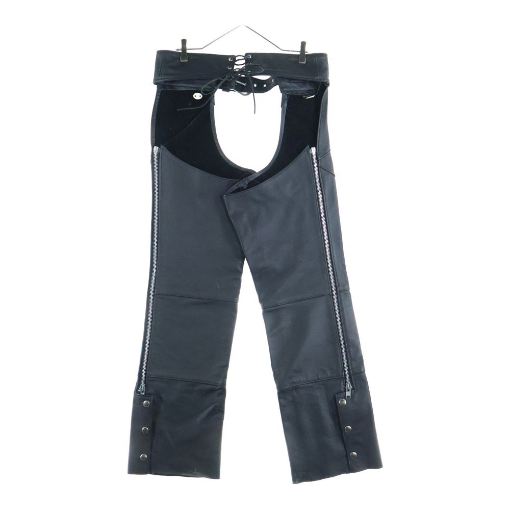 HARLEY DAVIDSON(ハーレーダビッドソン) シルバーバックル レザーチャップス バイカーパンツ ブラック