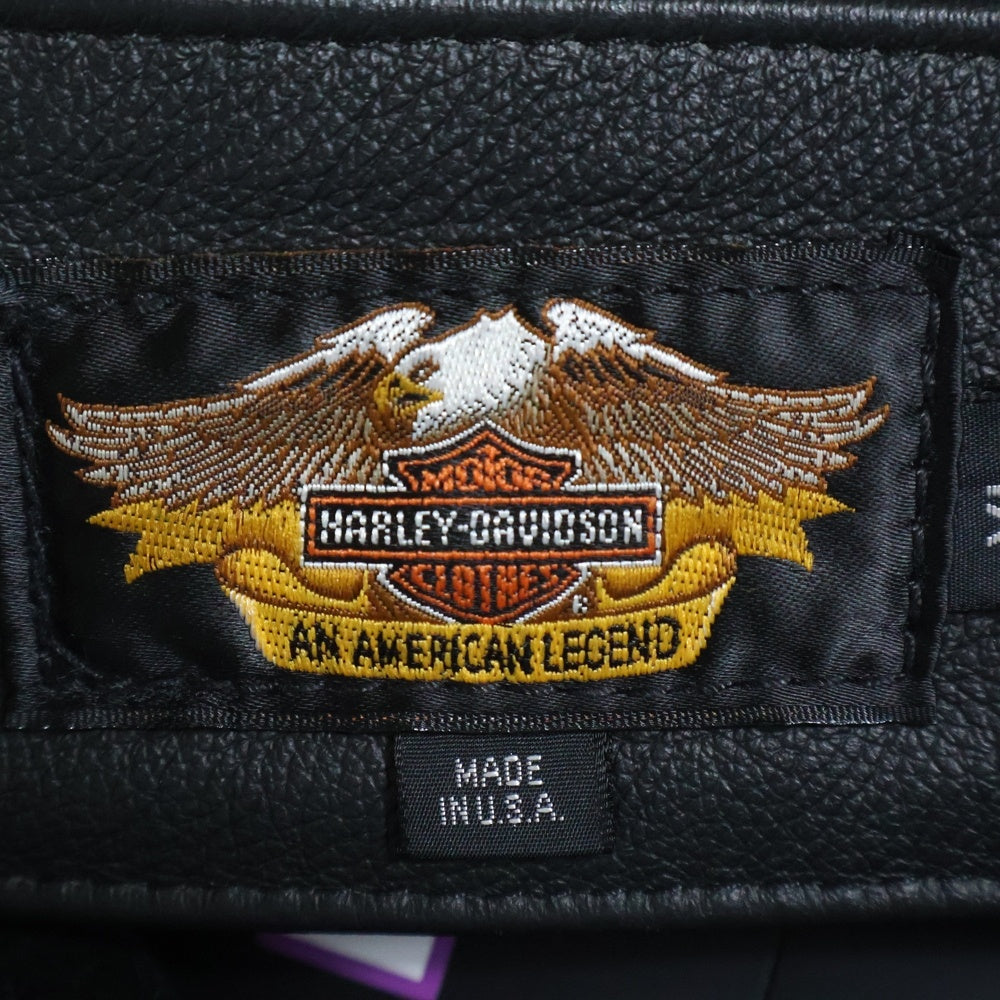 HARLEY DAVIDSON(ハーレーダビッドソン) シルバーバックル レザーチャップス バイカーパンツ ブラック