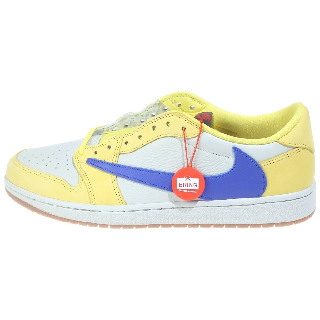NIKE(ナイキ) ×TRAVIS SCOTT WMNS AIR JORDAN 1 RETRO LOW OG CANARY トラヴィススコット ウィメンズ エアジョーダン1 レトロ カナリー ローカットスニーカー DZ4137-700