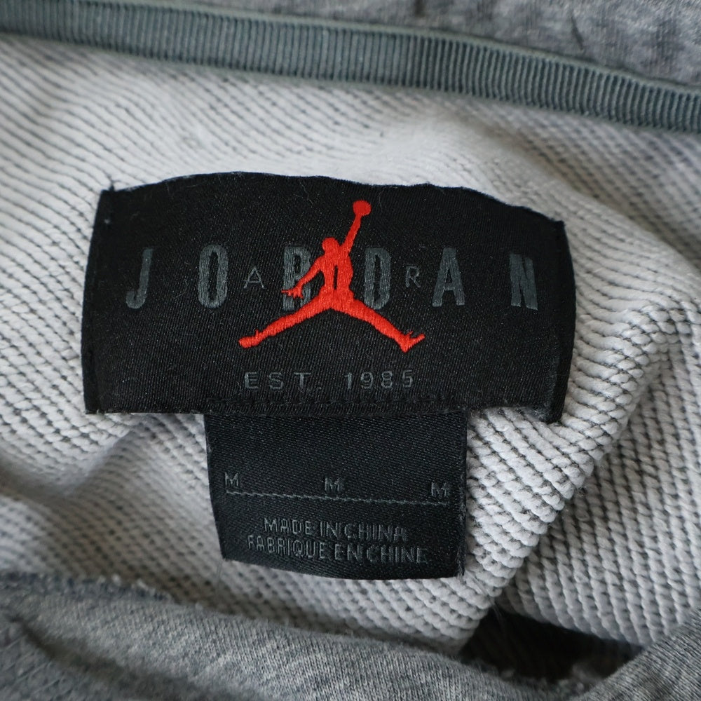 NIKE(ナイキ) JORDAN BRAND AS M J DF SPRT CSVR FLC PO ジョーダン ロゴプリントスウェットプルオーバーパーカー グレー DQ7328-091