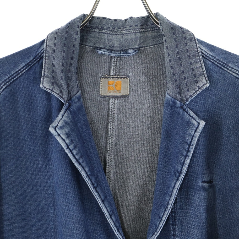 HUGO BOSS(ヒューゴボス) エルボーパッチ付き デニム テーラードジャケット インディゴ