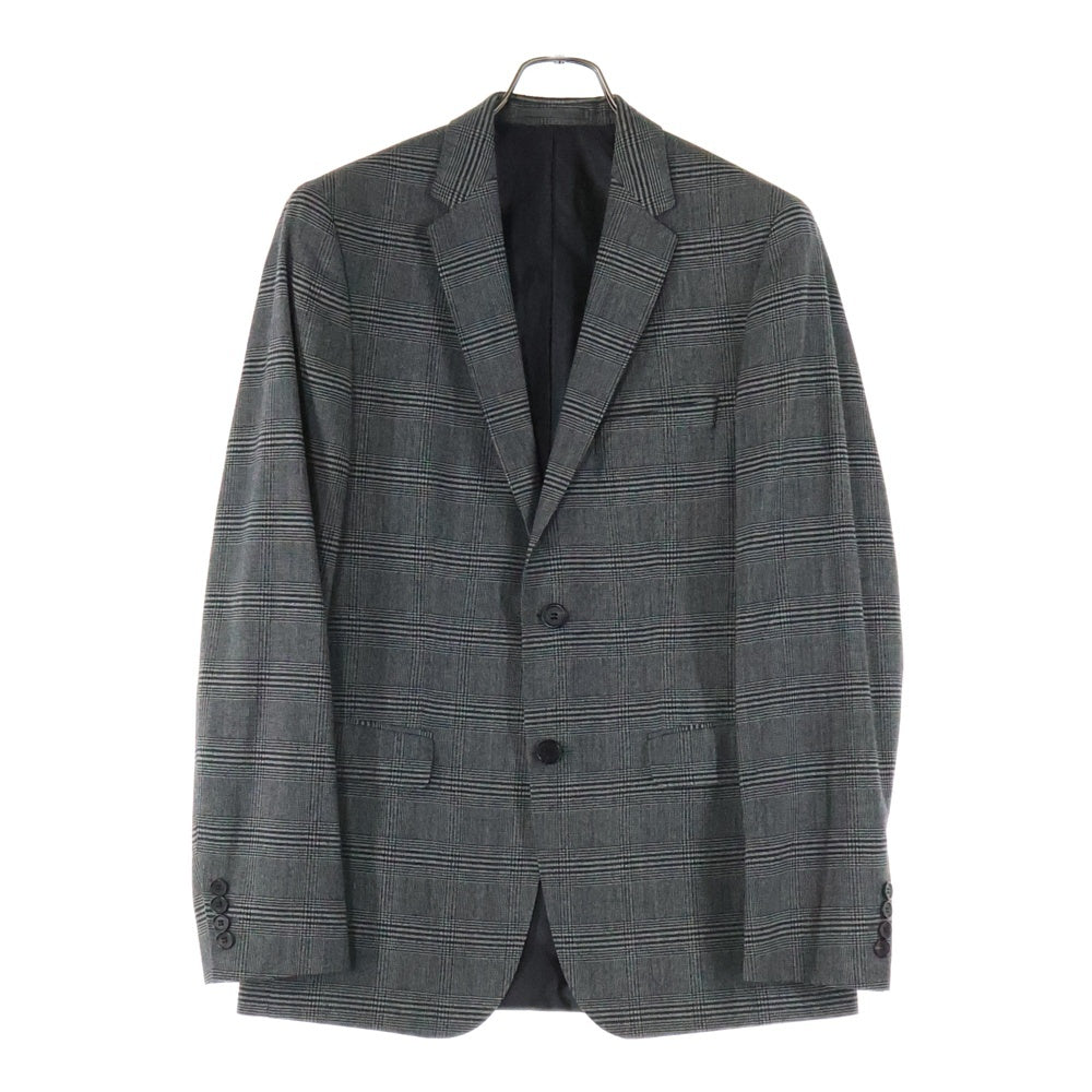 HUGO BOSS(ヒューゴボス) インナーポケット付き チェック テーラードジャケット ロングプレスドチェックパンツ セットアップ グレー 48