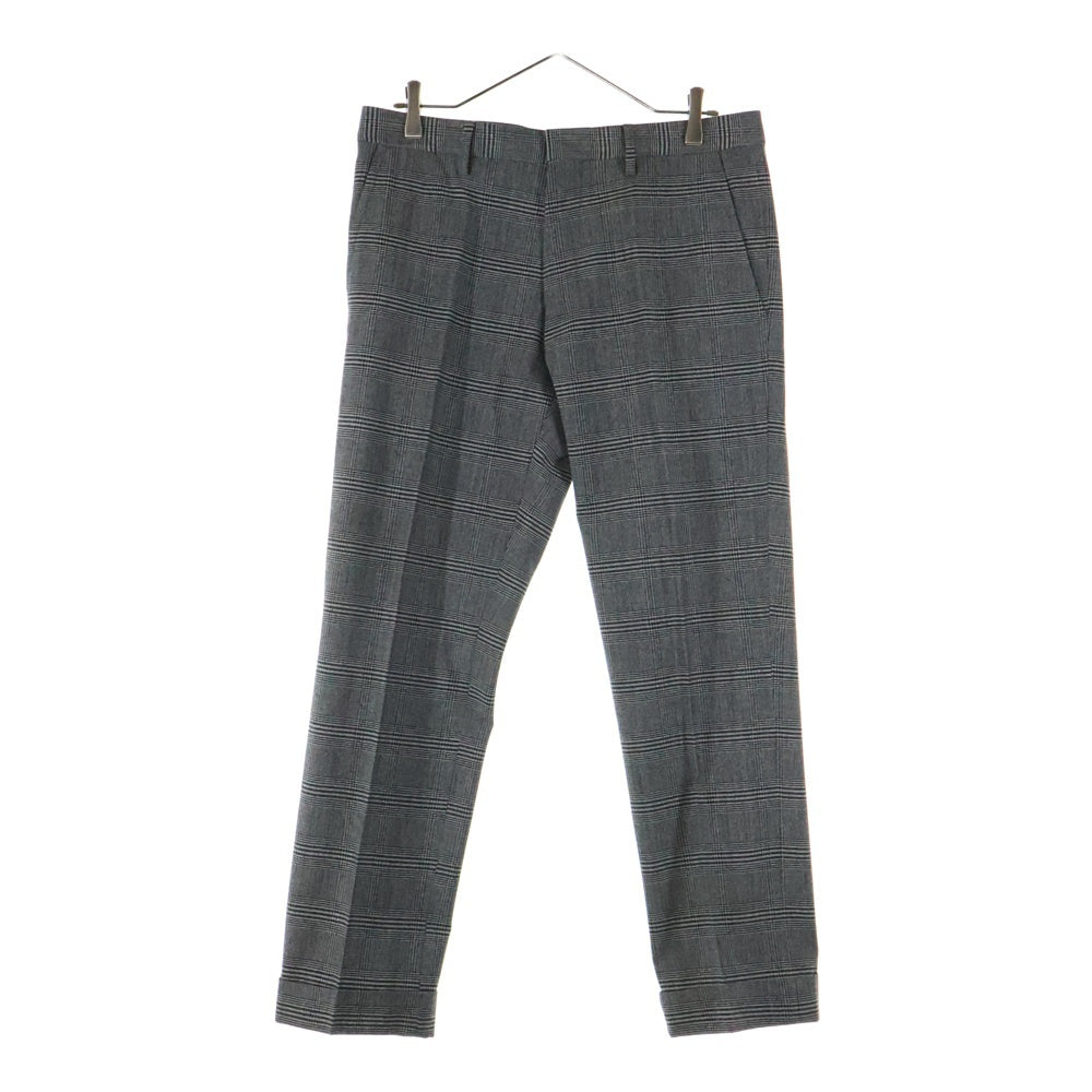 HUGO BOSS(ヒューゴボス) インナーポケット付き チェック テーラードジャケット ロングプレスドチェックパンツ セットアップ グレー 48