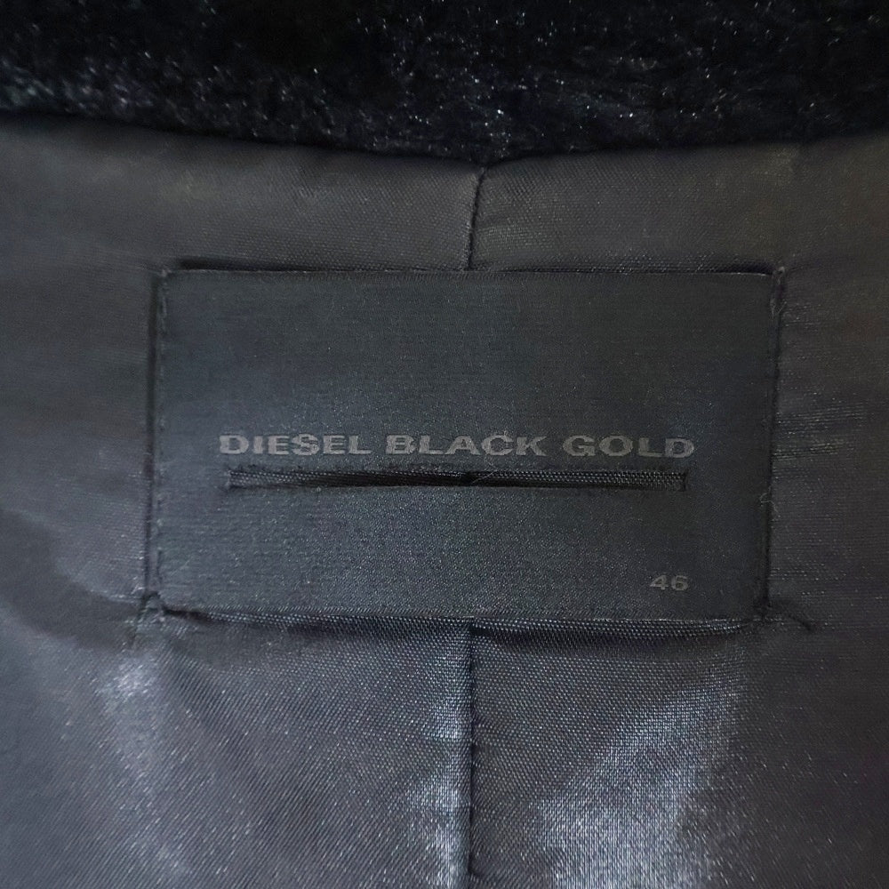 DIESEL BLACK GOLD(ディーゼルブラックゴールド) インナーキルティング ジップアップ フーデット中綿ロングジャケット カーキ