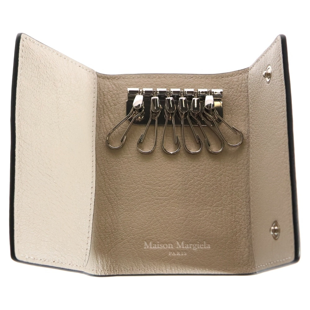 Maison Margiela 11(メゾンマルジェラ11) KEY CHAIN 6 RINGS 4ステッチ 6連 レザーキーケース アイボリー S55UA0026 レディース