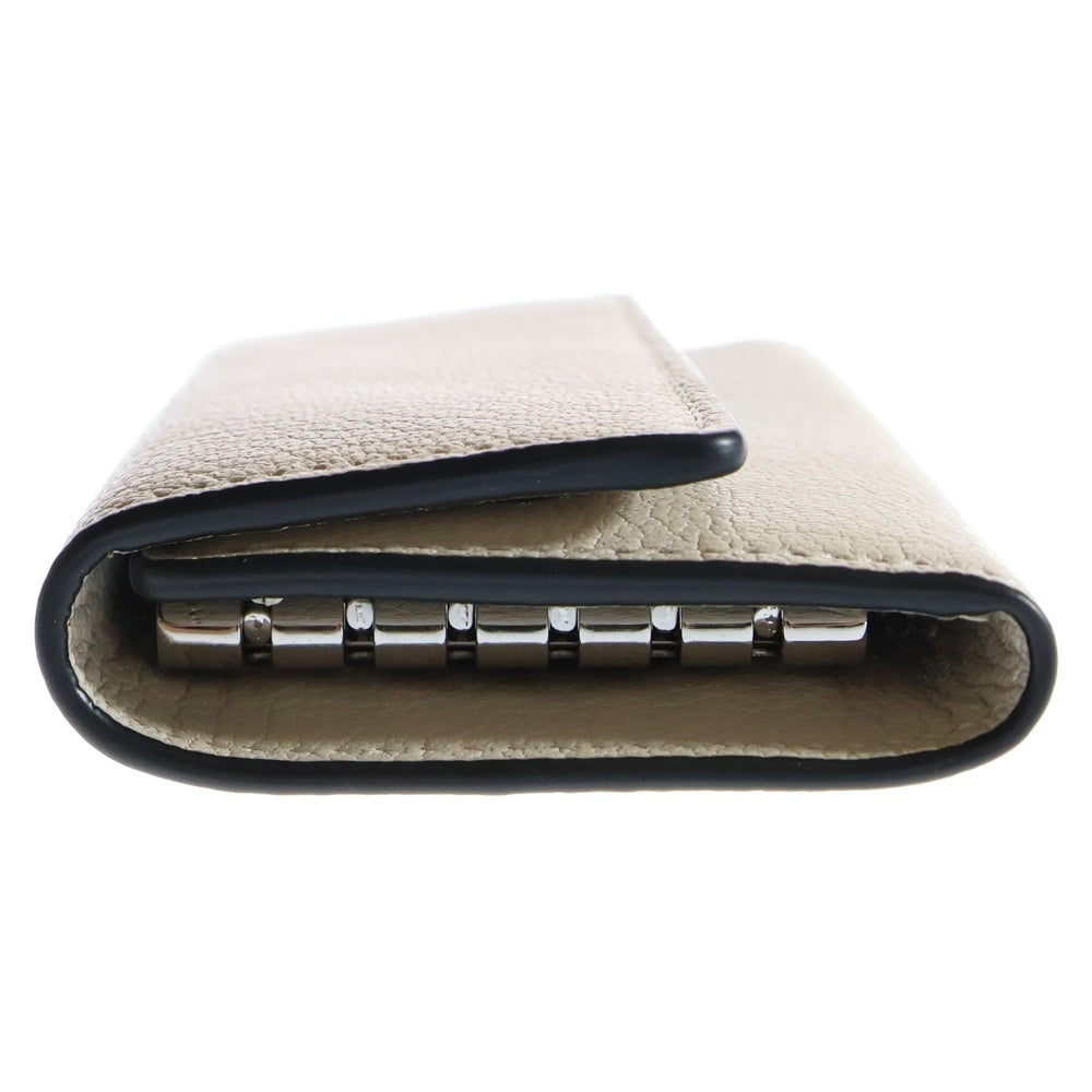 Maison Margiela 11(メゾンマルジェラ11) KEY CHAIN 6 RINGS 4ステッチ 6連 レザーキーケース アイボリー S55UA0026 レディース