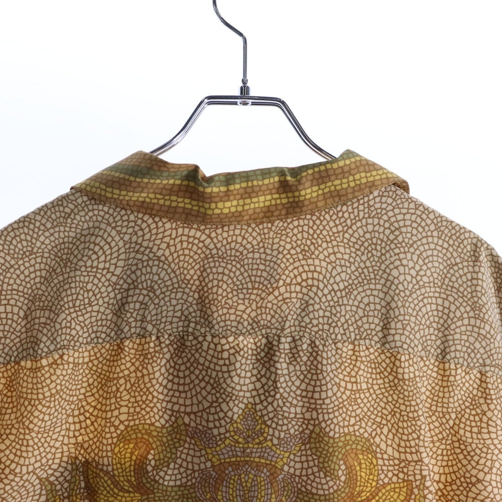 SUPREME(シュプリーム) 20SS Mosaic Silk Shirt モザイク シルク 半袖シャツ ブラウン/イエロー