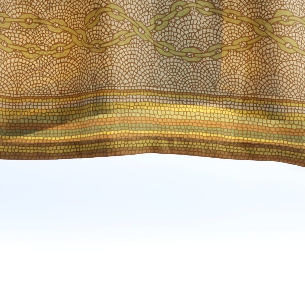 SUPREME(シュプリーム) 20SS Mosaic Silk Shirt モザイク シルク 半袖シャツ ブラウン/イエロー