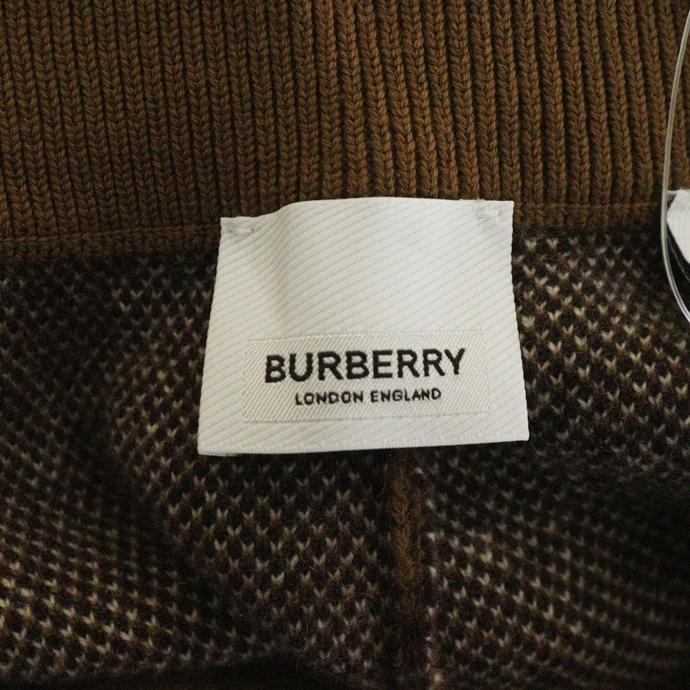BURBERRY(バーバリー) ノヴァチェック柄 カシミアニット イージーパンツ ブラウン 8063642