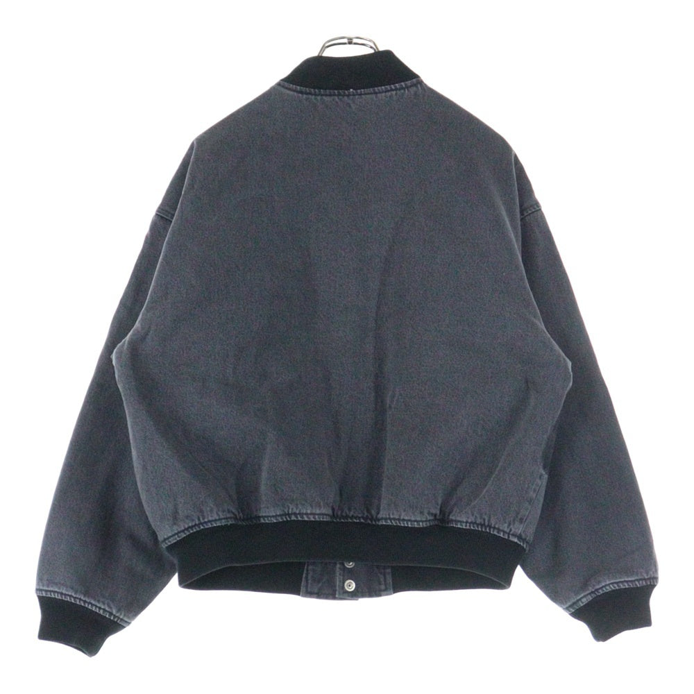 SUPREME(シュプリーム) 23SS Washed Knockout Denim Varsity Jacket ウォッシュド ノックアウト デニム バーシティジャケット ブルゾン ブラック