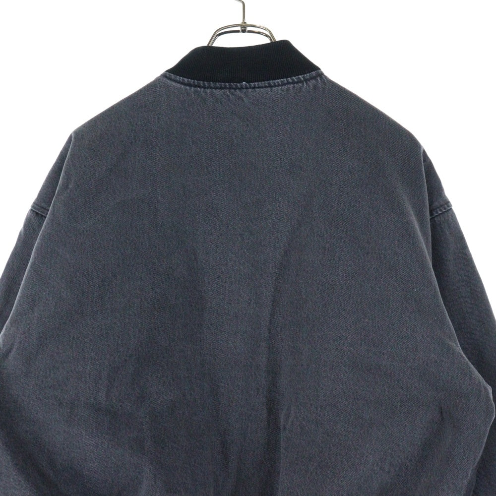 SUPREME(シュプリーム) 23SS Washed Knockout Denim Varsity Jacket ウォッシュド ノックアウト デニム バーシティジャケット ブルゾン ブラック